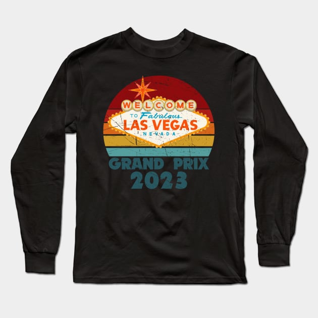 Las Vegas Grand Prix 2023 Long Sleeve T-Shirt by RetroPandora